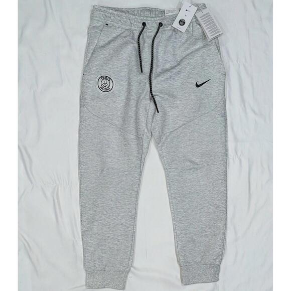 NIKE x PSG Paris Saint-Germain Joggers Sweatpants Gray Men’s XL NWT Zip Pocket - Picture 1 of 7